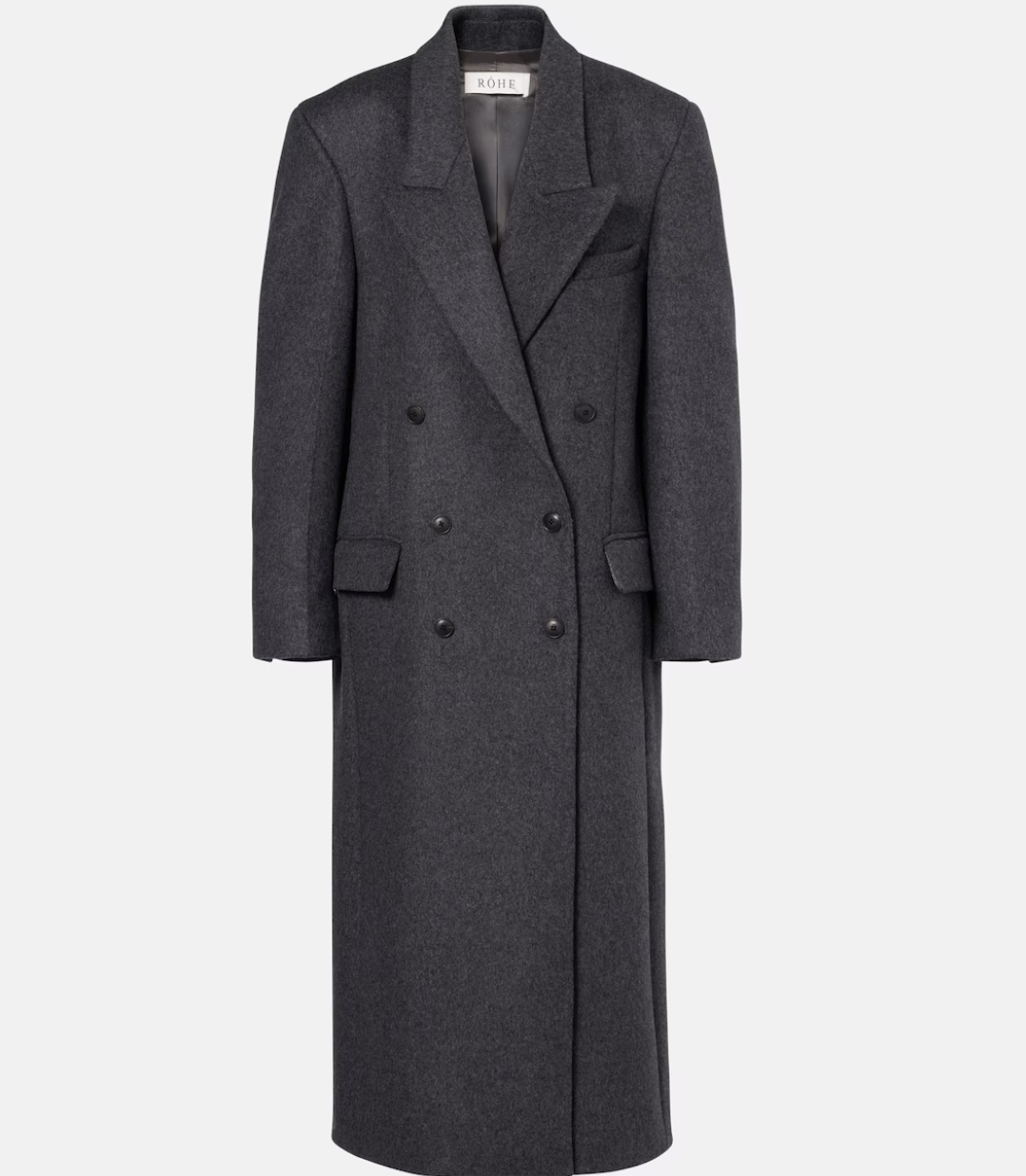 Róhe, Double-Breasted Wool-Blend Coat