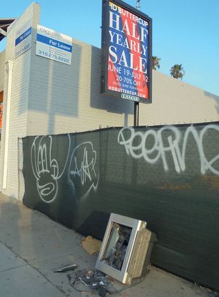 urban scenes on Santa Monica Boulevard