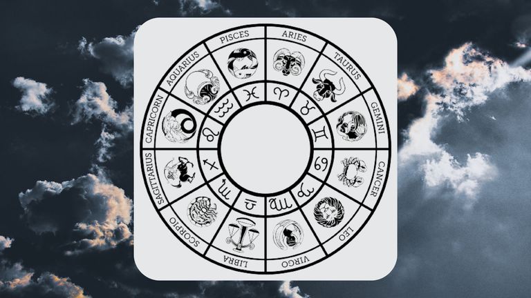 zodiac signs on black clouds meant to symbolize the most dangerous star signs