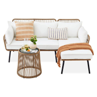 Best Choice Products Outdoor L-Shaped Conversation Sofa Set: $699