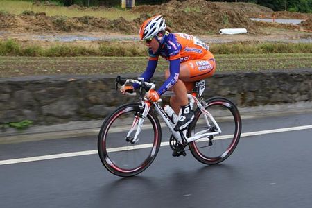 Combativity priz winner, Silvia Valsecchi (Top Girls Fassa Bortolo - Ghezzi) broke away early and stayed away until the major climbs.