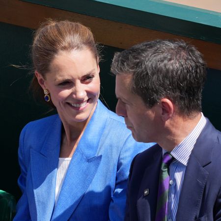 Princess Kate talking to Debbie Jevans and Tim Henman at Wimbledon