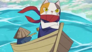 Google Doodle Champion Island Games cat in a boat at sea