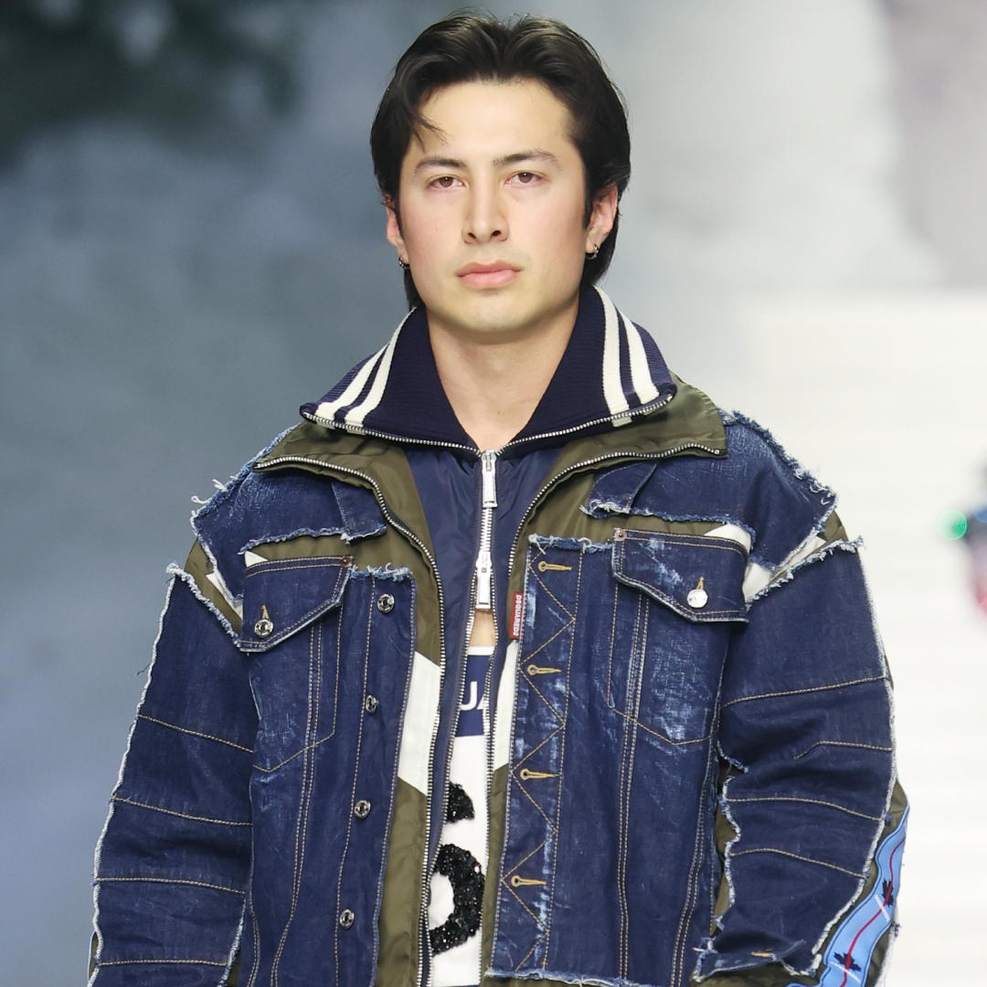 Hudson Williams made his runway show debut in the Dsquared2 Fall 2026 presentation
