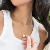 Nura Baroque Pearl Pendant Charm 18ct Gold Vermeil and Pearl, £70 at Monica Vinader