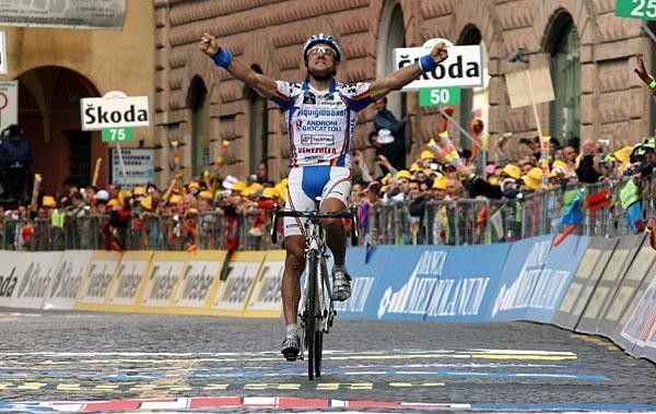 Bertolini celebrates his victory.