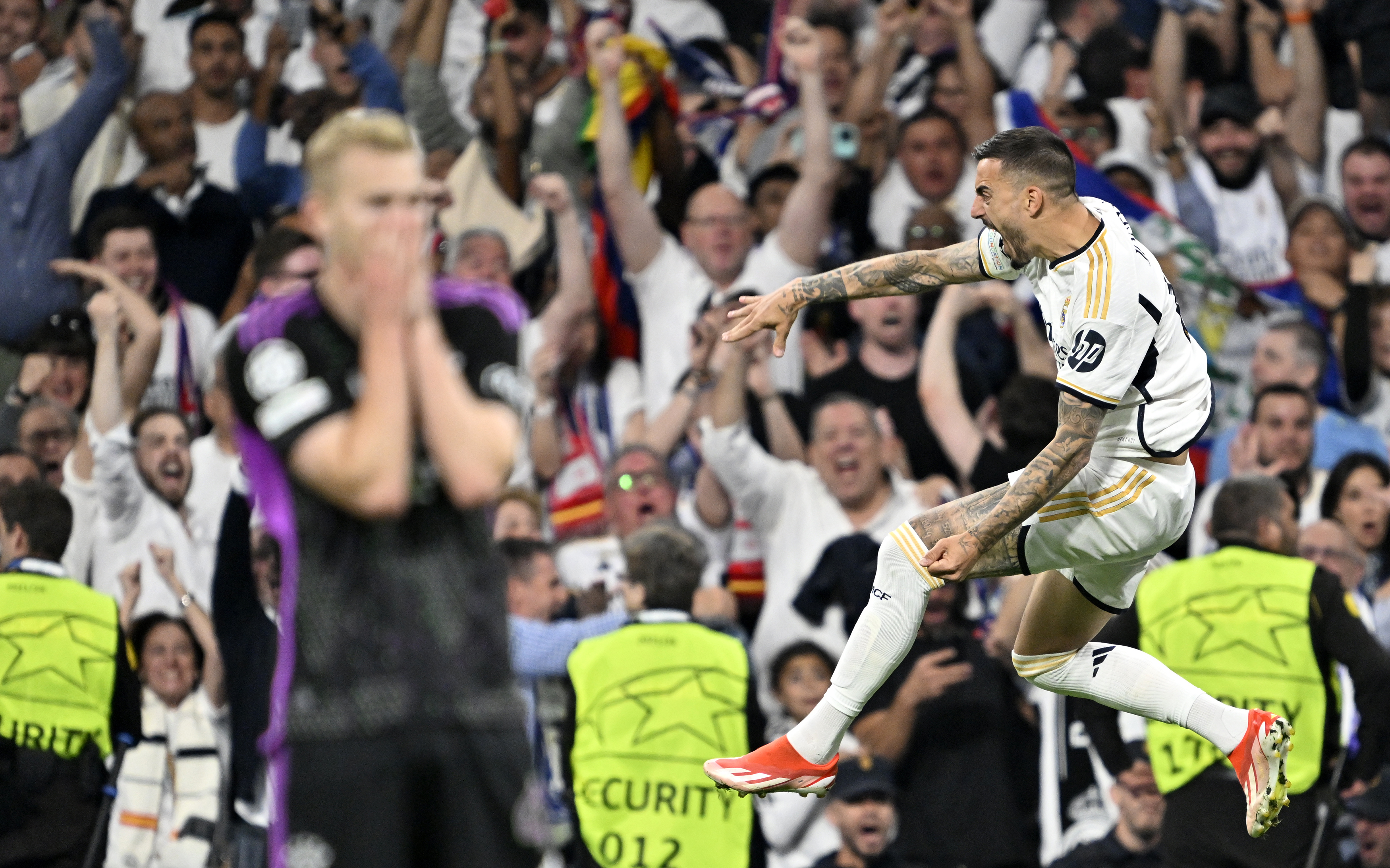 Real Madrid striker Joselu scored twice in the closing stages to send Real Madrid to the UEFA Champions League