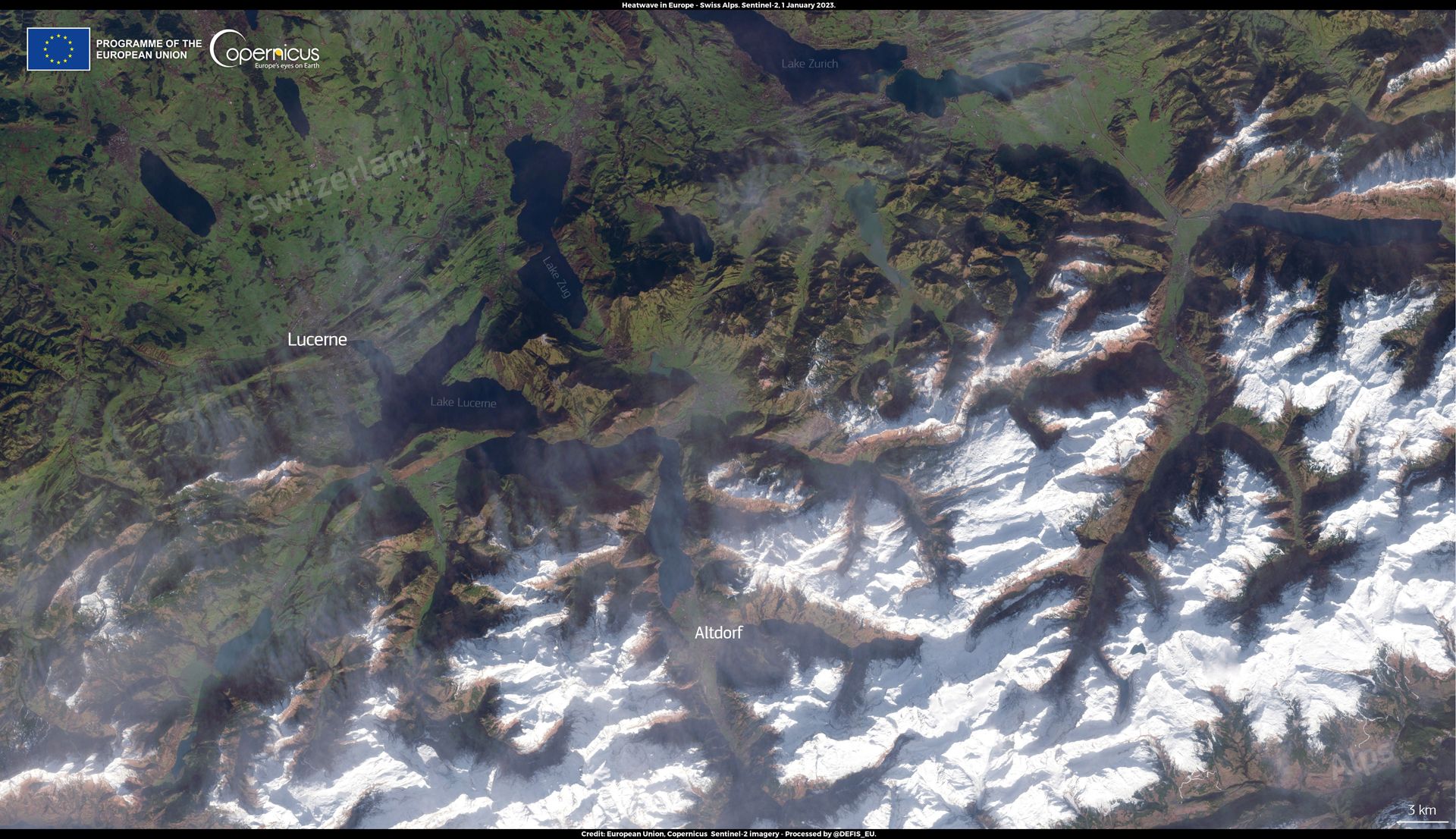 Satellites watch Europe get hit by most severe winter heatwave ever | Space