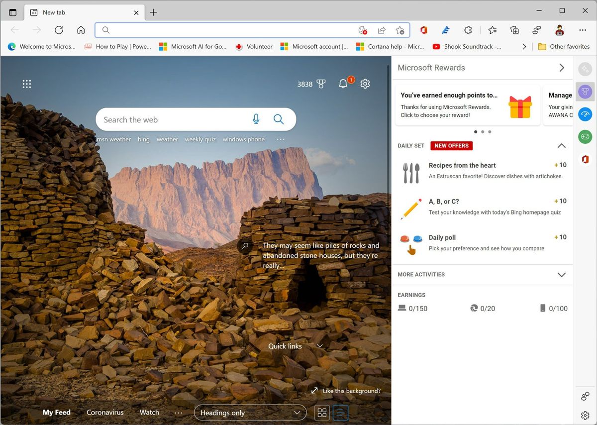 Edge Quick Actions Sidebar
