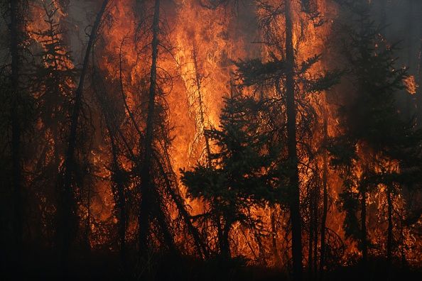 Wildfire near Fort McMurray in Alberta, Canada