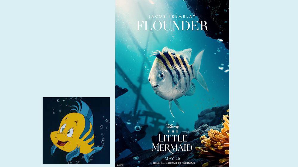 The Little Mermaid character designs compared