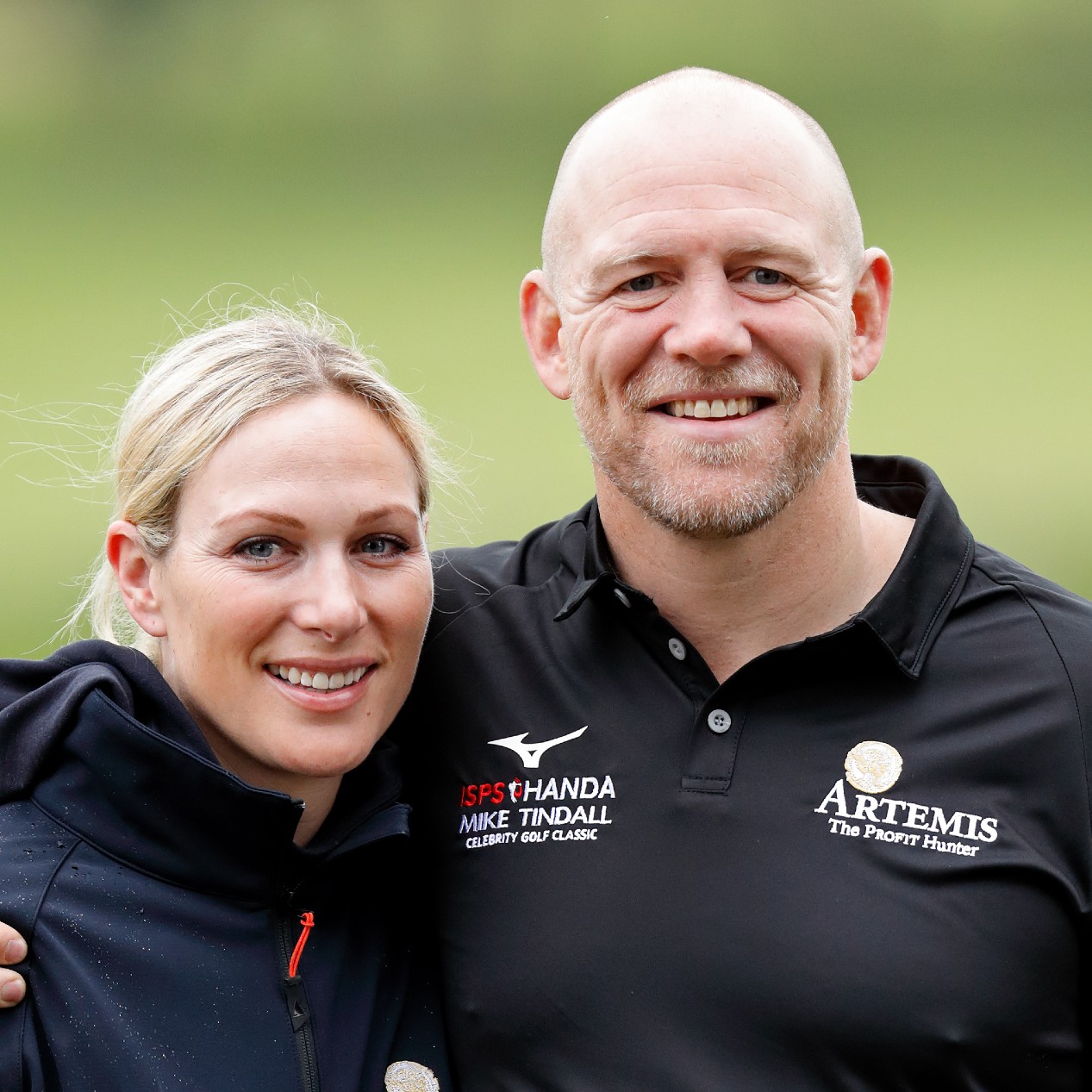 Zara Tindall and Mike Tindall attend the ISPS Handa Mike Tindall Celebrity Golf Classic at The Belfry on May 17, 2019 in Sutton Coldfield, England