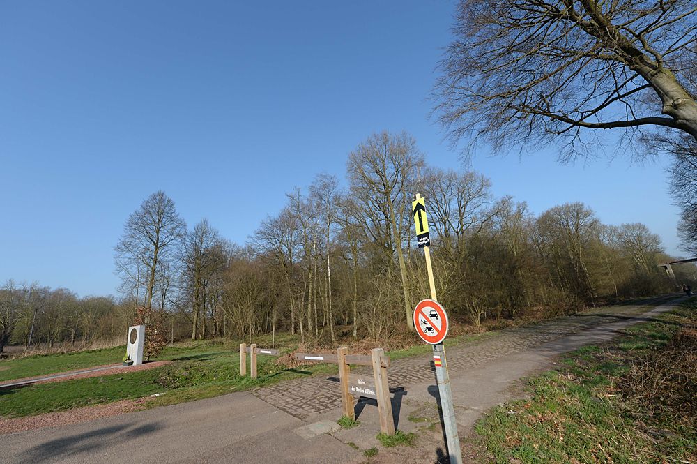 These gates to the Arenberg Forest will be up come race day.