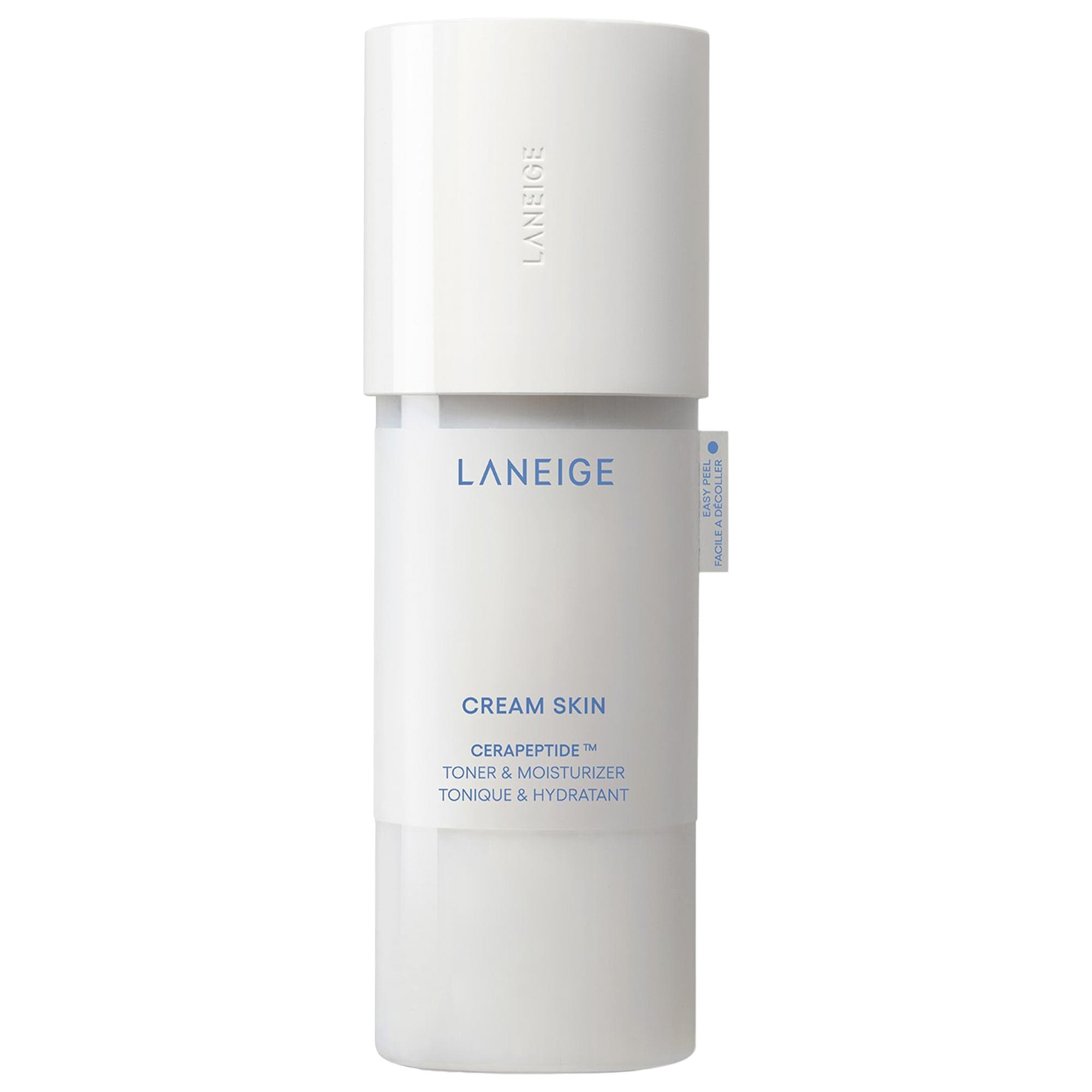 Cream Skin Refillable Toner & Moisturizer With Ceramides and Peptides