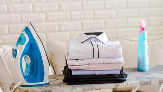 Ironing shirts with starch