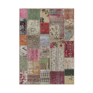 patchwork boho-style rug