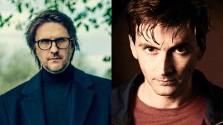 A composite image of Steven Wilson and Doctor Who actor David Tennant