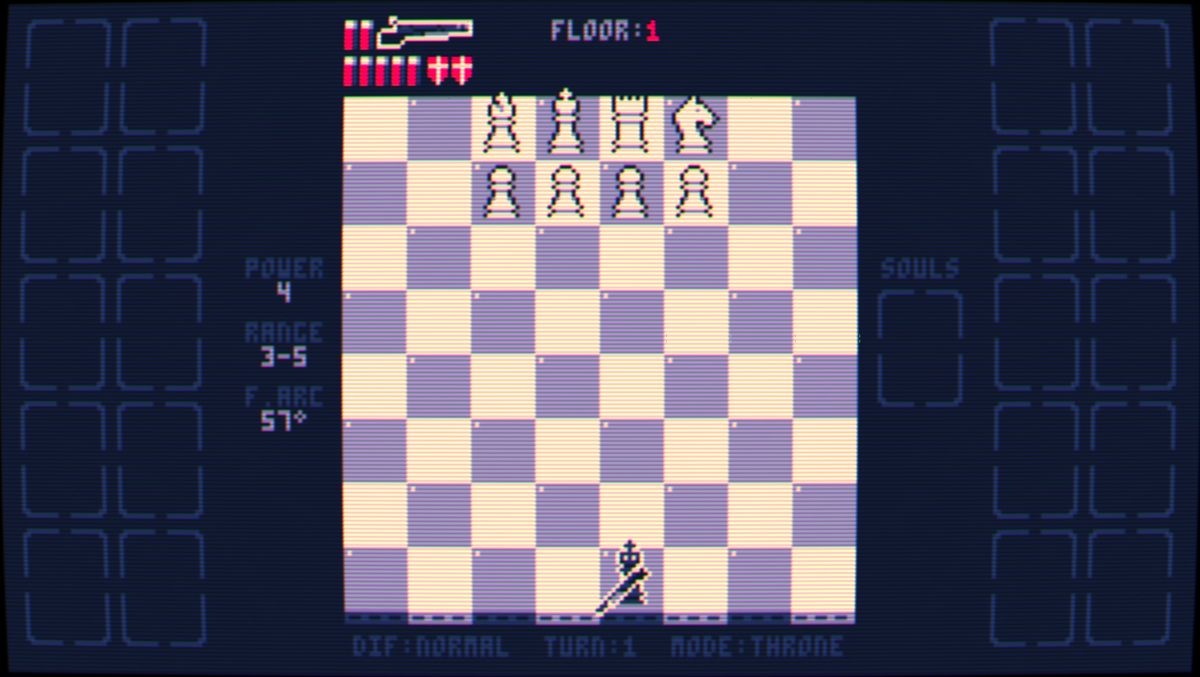 game board in early stages of a run with few opponents or upgrades