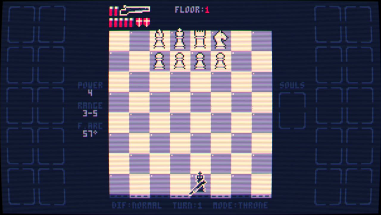 game board in early stages of a run with few opponents or upgrades