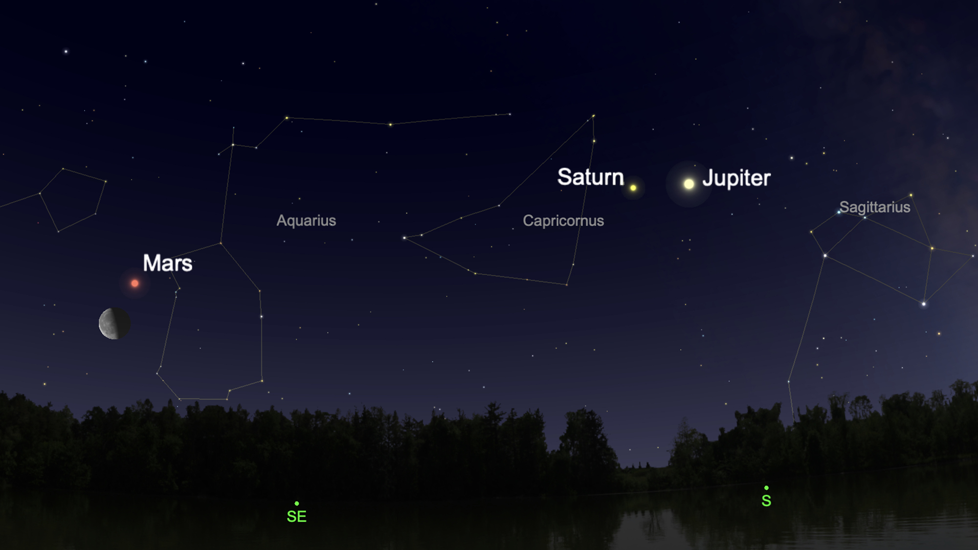 See Mars rise with the 'half' moon early Saturday morning | Space