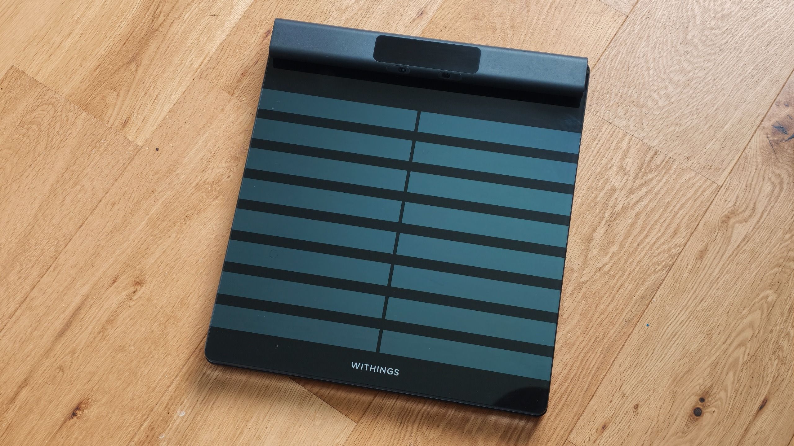 The Withings BodyScan 2, complete with cabled handle and…