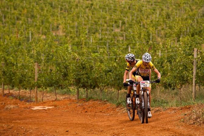 Christoph Sauser and Jaroslav Kulhavy of Burry Stander-Songo lead the stage