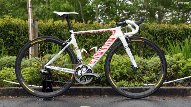 2013 UCI WorldTour leader Joaquim Rodriguez (Katusha) will race at the Giro d'Italia on this custom painted Canyon Aeroad CF