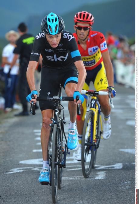 Chris Froome (Team Sky) couldn't drop Alberto Contador (Tinkoff-Saxo)