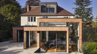 contemporary flat roof extension