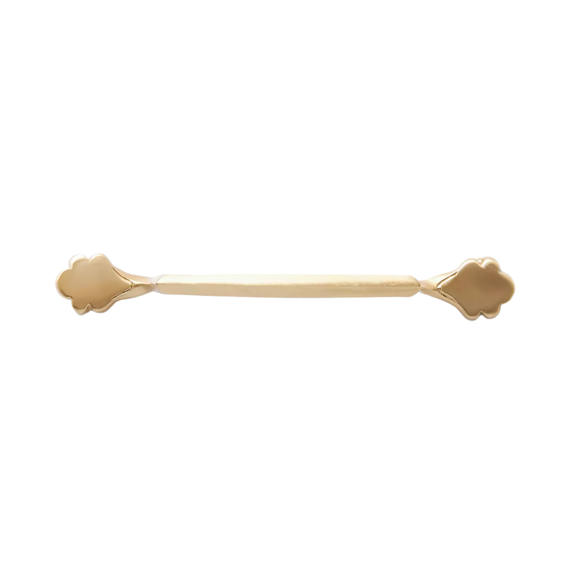 a brass cabinet pull