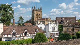 Malvern town and the Great Malvern Priory