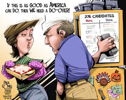 Political cartoon U.S. Presidential Election 2016 bipartisan