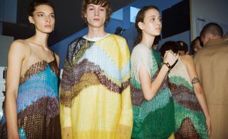 Jil Sander woolen coluorful dresses fashion