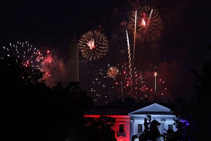 Fireworks over White House.