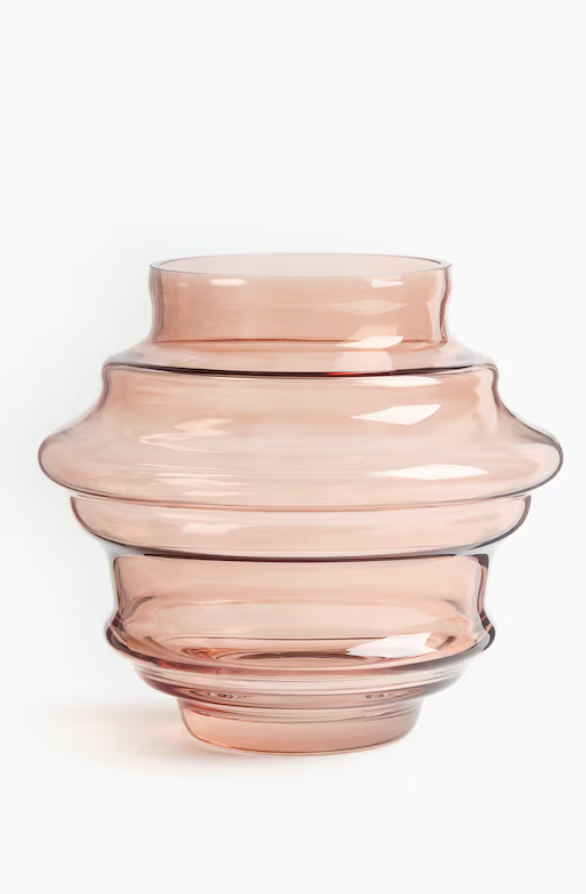 H&amp;amp;M, Large Tiered Vase, pink