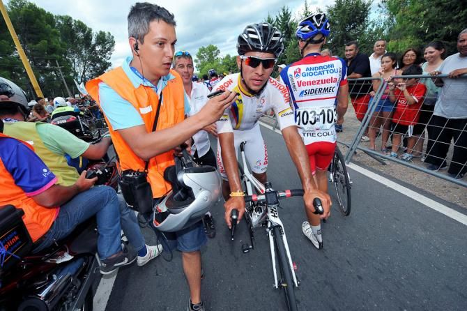 Gaviria after his second stage win.