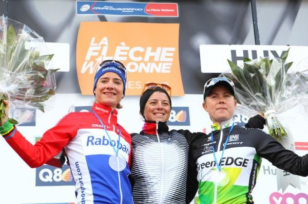 Marianne Vos (Rabo Women), Evelyn Stevens (Specialized - lululemon), Linda Villumsen (GreenEdge-AIS)