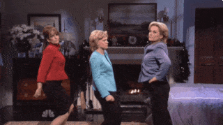 Tina Fey, Amy Poehler and Kate McKinnon dancing on 'SNL'