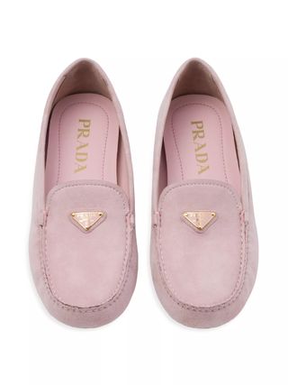 Prada pink driving loafers