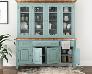 Furniture unit in turquoise blue