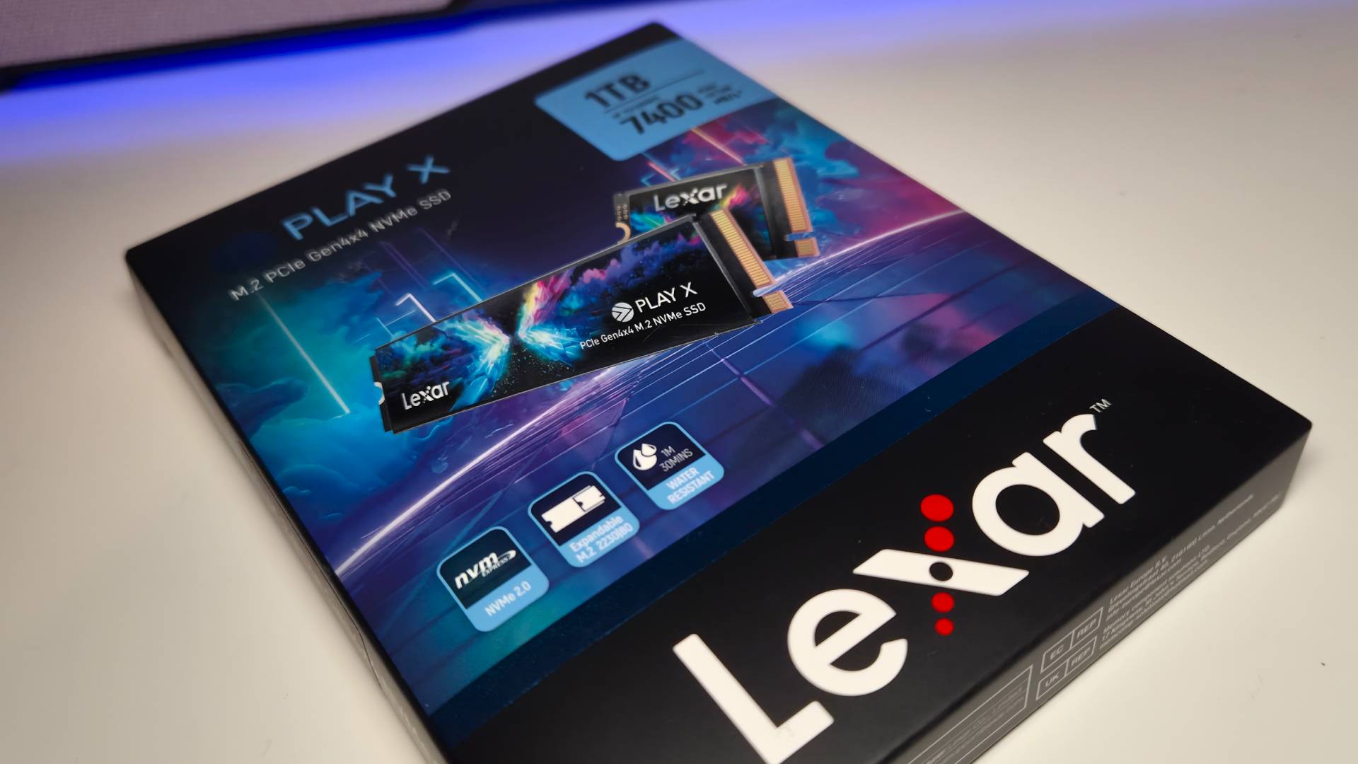 Image of the box for the Lexar Play X SSD.