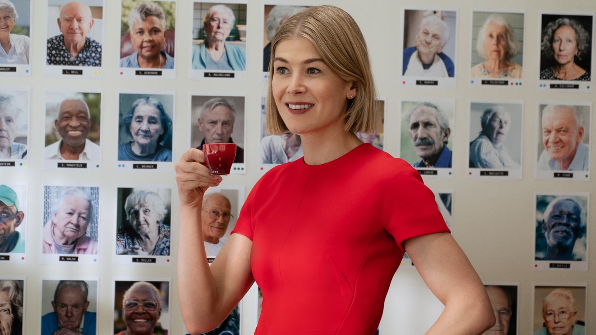 Rosamund Pike as Marla Grayson in &quot;I Care A Lot&quot; on Netflix.