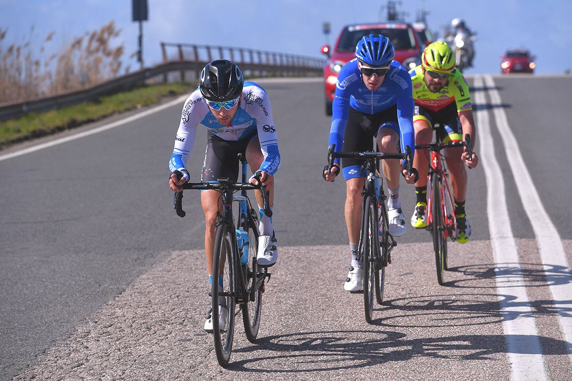 Guy Sagiv (Israel Cycling Academy) leads the breakaway