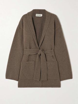 Belted Wool-Blend Cardigan