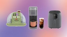 Amazon sale deals including a cleaner, coffee maker, and air fryer