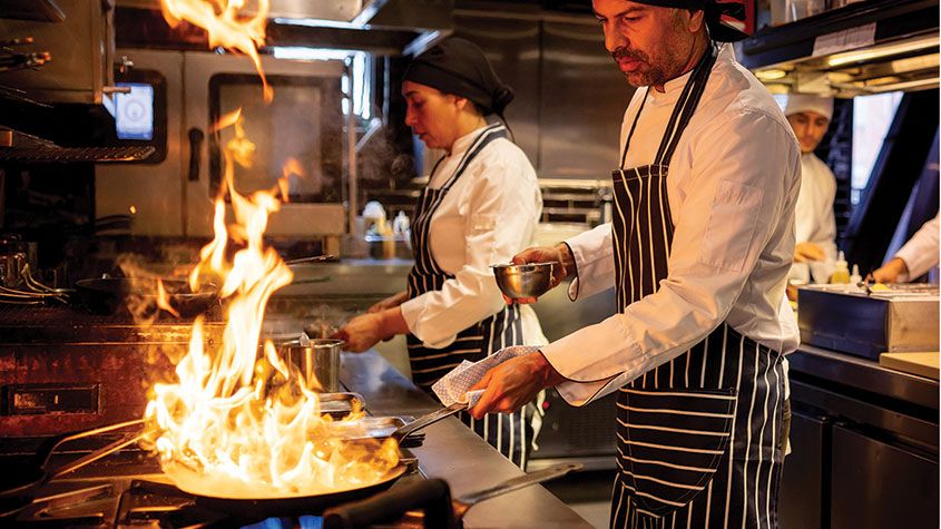 Restaurant chef cooking