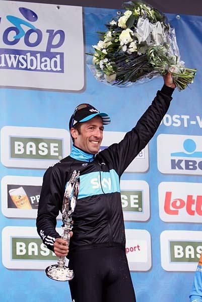 Juan Antonio Flecha (Sky) on the podium.