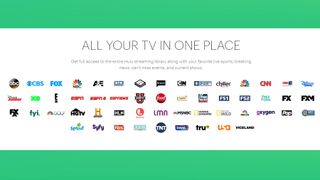 A sample of available channels on Hulu's live TV service