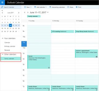 Outlook Family Calendar