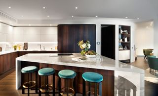 living space is matched by a bespoke Boffi kitchen